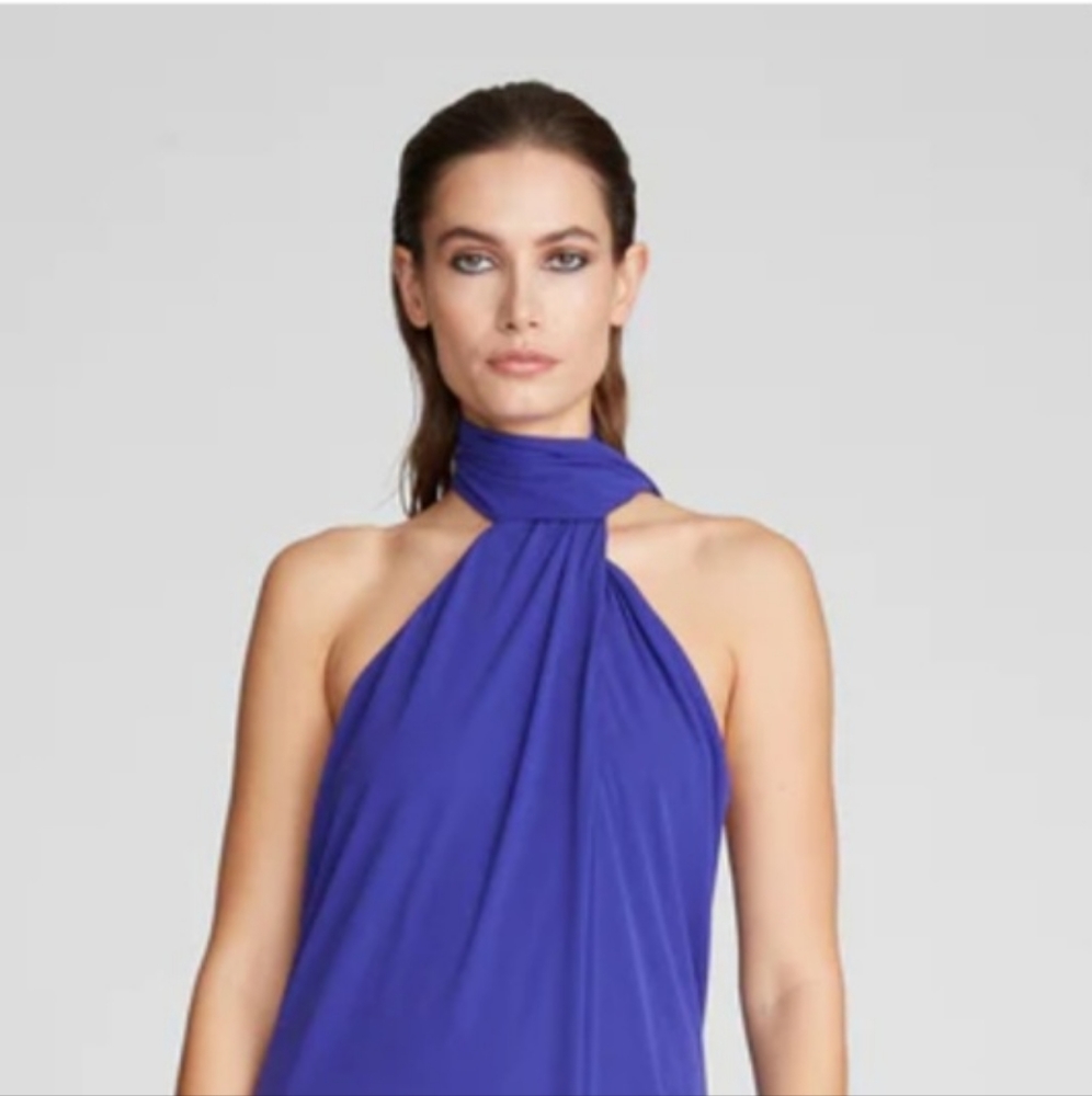 Authentic Halston Royal Blue Kali Cocktail Dress